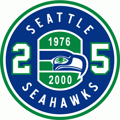 Seattle Seahawks 2000 Anniversary Logo iron on transfers for fabric